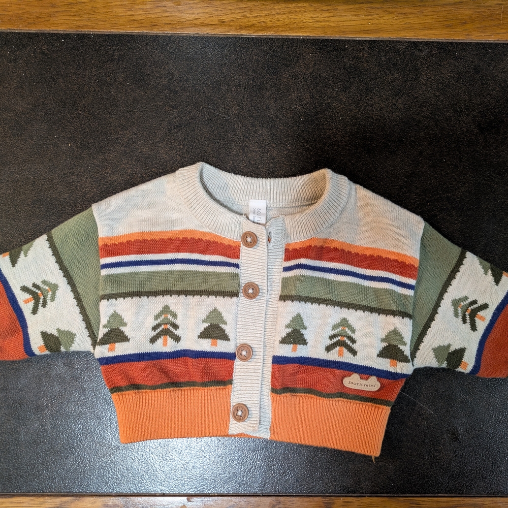 PatPat Orange Green Sweater Casual Collection